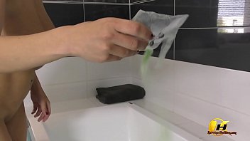 Preview 1 of Pussy Licking And Sucking Dick - Katerina Hartlova Boobs and Clit play in tub full of sticky gelatin