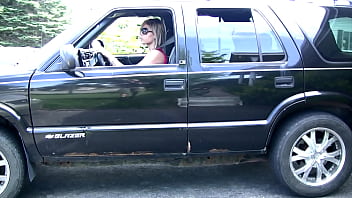 Preview 1 of Surnames Massage - Capturing My Step-Sister&#039_s Legs in a Mini Skirt While Driving