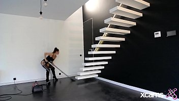 Preview 2 of Bengoli Bf Video - Naughty maid cleaning the house in sexy lingerie and getting super wet