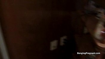 Preview 1 of Grup 1girl - Short skirted pregnant chick get tits coated in cum