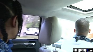 Preview 1 of No Leg Arm Horny Sex - Group of black guys picked up MILF and used her body