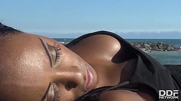 Preview 1 of Yung Anti Xxx Hd - Stranded black beauty NoeMilk sucks savior&#039_s big hard cock until he cums