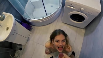 Preview 4 of Manstrubasi Beauty Hd - Quick Sex With Step Sister. I Hope Our Parents Won&#039_t Hear Us | He came all over my face