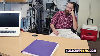 Preview 2 of Indian Ladki Blu Film - Horny Hunk is being fucked hard in doggystyle by big black cock at the office.