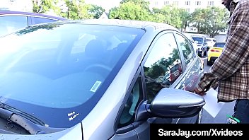 Preview 1 of Australian Sex Movies - Big Butt Big Boobed Milf Sara Jay Fucks Black Boober Driver!