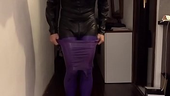 Preview 1 of Asian Pubilc Toilet - Wearing latex body with suspenders