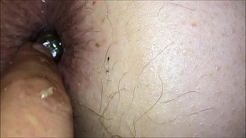 Preview 4 of Rub Couple - Hot girl insertions fruits deep inside her tight asshole then pop them out showing her asshole turning inside out as they pops out