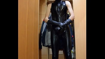 Preview 2 of New Chodai - guy putting on long leather gloves