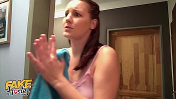 Preview 1 of Car Models Suit - Fake Hostel Young American r. fucks while girlfriends film