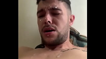 Preview 4 of Litle Boy Sex Man - cum on nice face