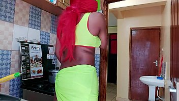 Preview 2 of Mom Piss Infront Son - Stepmom Always Gets Super Horny In The Kitchen (3)