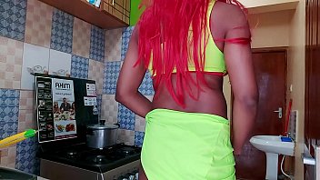 Preview 4 of Mom Piss Infront Son - Stepmom Always Gets Super Horny In The Kitchen (3)
