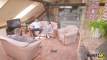 Preview 2 of Sex Hd Big Video - HUNT4K. Man watches how his lassie sucks strangers dick for cash