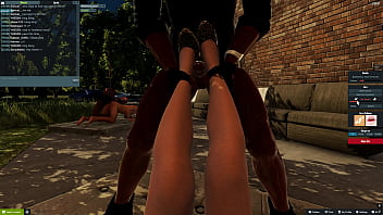 Preview 2 of Cute Get Sex - Footjob in park