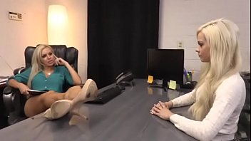Preview 1 of Tube Porn Mircea - Lesbian femdom lick beautifull boss ass at office on desk