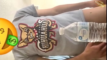 Preview 2 of Daddy Can I Touch Your Penis Gay - Hot Bottle Cap Challenge With Big Flaccid Cock
