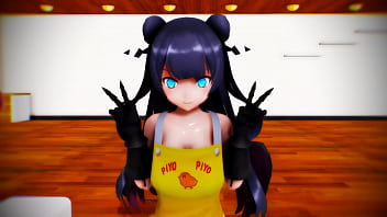 Preview 2 of Bbw Tranny Comp - [20191130][MMD]XXX Light Cruiser Demon Training