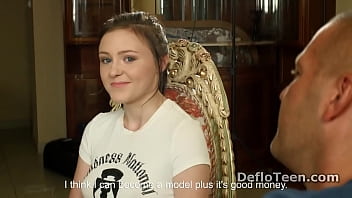 Preview 2 of Hush Xxx Vidiyo - blonde Sofia Sauerberg masturbates on the table