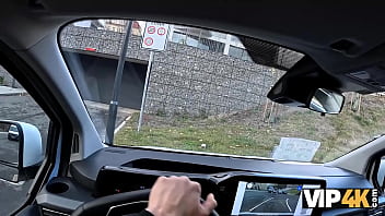 Preview 1 of Madre E Hijo Reales - VIP4K. Sexy athlete Sakura Hell fucks a stranger in a car in front of her BF