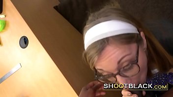 Preview 3 of Police Xxz - Blonde slut shows her porn acting skills to bang the BBC