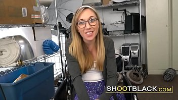 Preview 1 of Police Xxz - Blonde slut shows her porn acting skills to bang the BBC