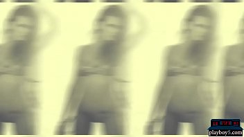 Preview 1 of Grandma Eats Ass - Sexy brunette models give a full striptease for Playboy