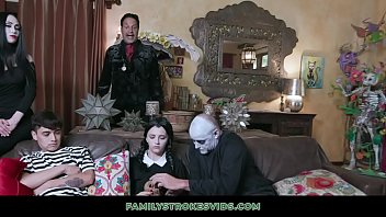 Preview 1 of Drunk Fucks Multiple Guys5 - The Addams Fam Fucks Each Other For Halloween