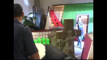 Preview 1 of Teen Sex Madame O - Horny brunette sucks and gets butt-fucked by black delivery stud