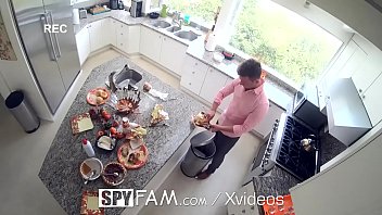 Preview 1 of Laxmi Blue Film Rajesh Khanna - SPYFAM Step Sis Fucked In The Kitchen On Thanksgiving