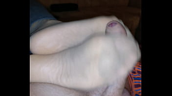 Preview 1 of Reap Forsee - homemade nylon footjob with cumshot over her stinky feet