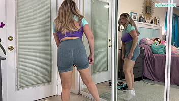 Preview 3 of Nagpur Xxx - Sexy MILF Gym workout Clothes Try On Haul - SFW - TabithaXXX