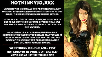 Preview 1 of Bach - AlexThorn double anal fist Hotkinkyjo in public at Swiny Castle