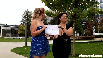 Preview 1 of Big Boobs Squirt Homemade - Free Hugs and a Cock Pump from Two Fat Bitches