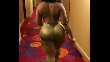 Preview 4 of Seen Big Cock - Cherokee D Ass Walking In Gold Stretch Pants.