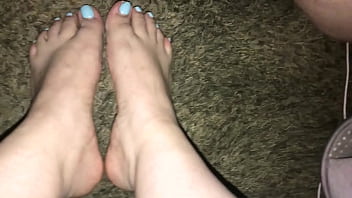 Preview 4 of Wwwxxxand Ancom - I cum all over pretty feet and blue toes.
