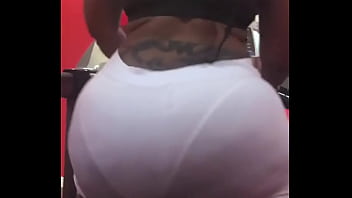 Preview 1 of Sok Pussy - Cherokee D Ass In See Thru Shorts On Threadmill.
