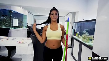 Preview 1 of Moms And Boys Xxx Videos - She needs money so she cleans everything and the dick as well - Misty Quinn