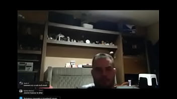 Preview 1 of Denni Tranny - Hungarian guy spits himself on live stream (foreplay)