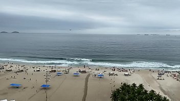 Preview 1 of Mary Beth Haglin Last Videosnull - Creampie ANAL on the balcony in Rio De Janeiro