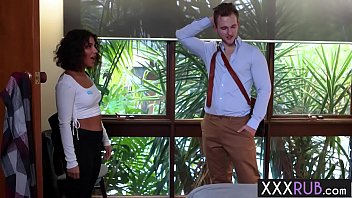 Preview 2 of First Time Ass Sex Pain - Horny hairy teen rode a clients dick after a blowjob