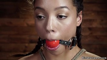 Preview 2 of Mom Seduced Story - Latina in hogtie gets pussy toyed