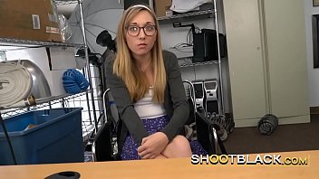 Preview 1 of 140 Teen - Nerdy blonde gags deep on the agent&#039_s BBC before the banging