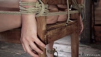 Preview 1 of Colelegialas - Brunette gets water bondage on hogtie