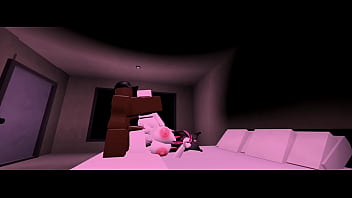 Preview 3 of Busted Kissing - White Roblox girl gets a hard BBC in bed