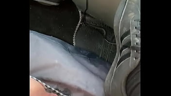 Preview 2 of 3girls 1boy Fuck Hostel - Teen Deja cums all over car as bf plays with her little pussy