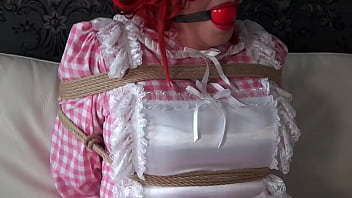 Preview 2 of Teen Tits Hd - Sissy Slave Dizzy Miss Sizzy Tightly Bondaged!