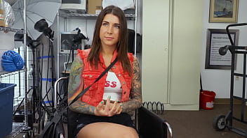 Preview 1 of Saiks Video Xxx - Brunette tattooed sucks deep black cock