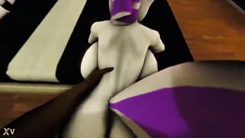 Preview 2 of Lesbian Rough Forced - 3d MLP doggy Huge Tits POV sex w/ Sound added