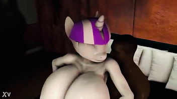 Preview 4 of Lesbian Rough Forced - 3d MLP doggy Huge Tits POV sex w/ Sound added