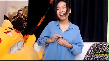 Preview 3 of Kiss Girl Man - Cute Teen Asian Humping Her Pikachu Part 1